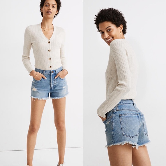 Madewell Pants - Madewell distressed frayed shorts